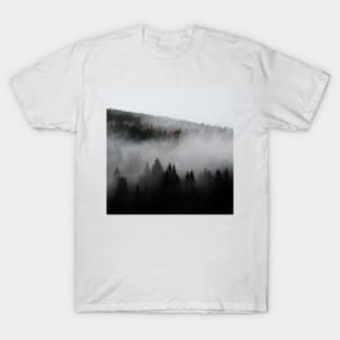 Misty European Forest After Rain T-Shirt